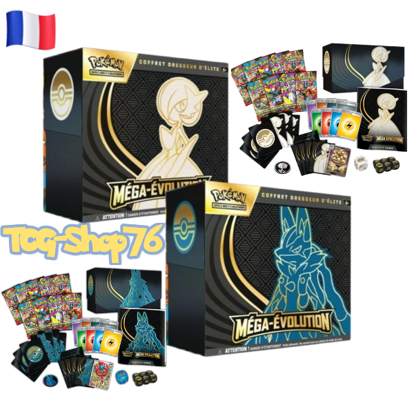 Coffret Dresseur d’Élite Pokémon – Méga-Évolution (FR) — ME1 — 9 boosters + promo + accessoires — Neuf & scellé