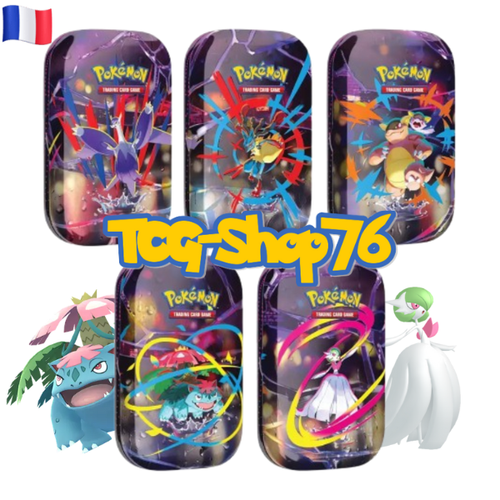 Mini Tin Pokémon Méga-Évolution (FR) — ME1 — Boîte métal — Neuf & scellé