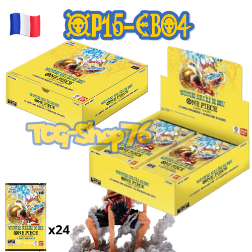 One Piece Card Game OP-15 Aventure sur l'île de dieu – Display 24 Boosters (FR)