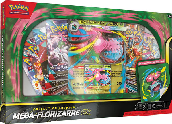 Coffret Pokémon Méga-Florizarre EX (FR) — 8 boosters + carte Jumbo — Neuf & scellé