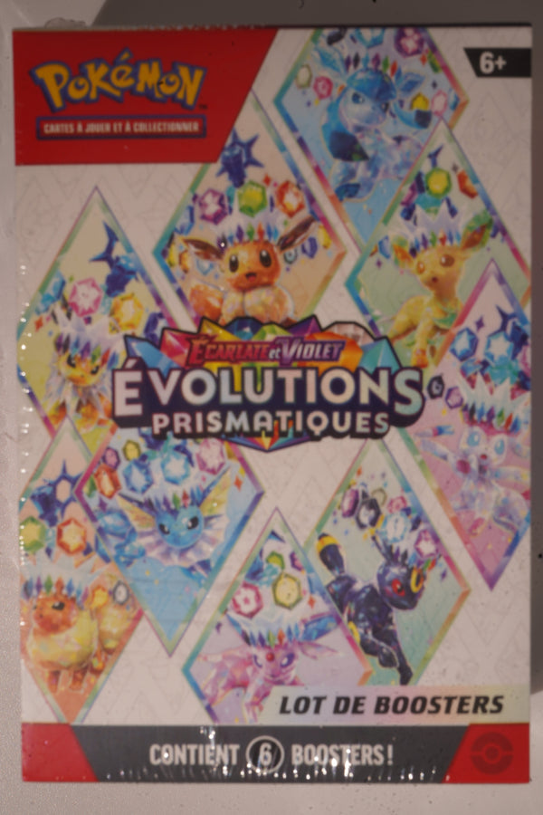 Bundle Pokémon Évolutions Prismatiques (FR) — SV8.5 — 6 boosters (10 cartes × 6) — Neuf & scellé