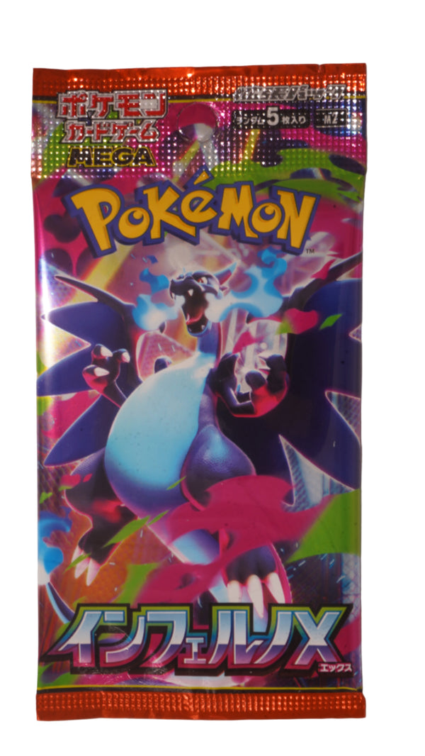 Booster Pokémon (JP) — MEGA Inferno X — 5 cartes — Neuf & Scellé