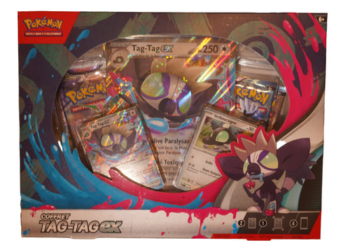 Coffret Pokémon Tag-Tag ex (FR) — 4 boosters + carte Jumbo — Neuf & scellé