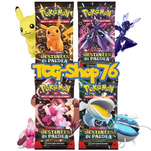 Booster Pokémon Destinées De Paldéa (FR) — EV4.5 — 10 cartes — Neuf & scellé