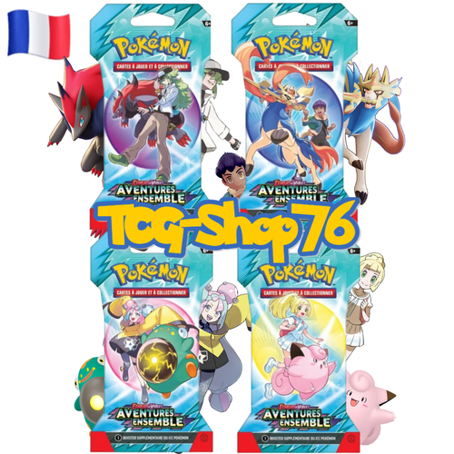 Booster Pokémon Aventures Ensemble (FR) — EV9 — 10 cartes — Sous blister — Neuf & scellé
