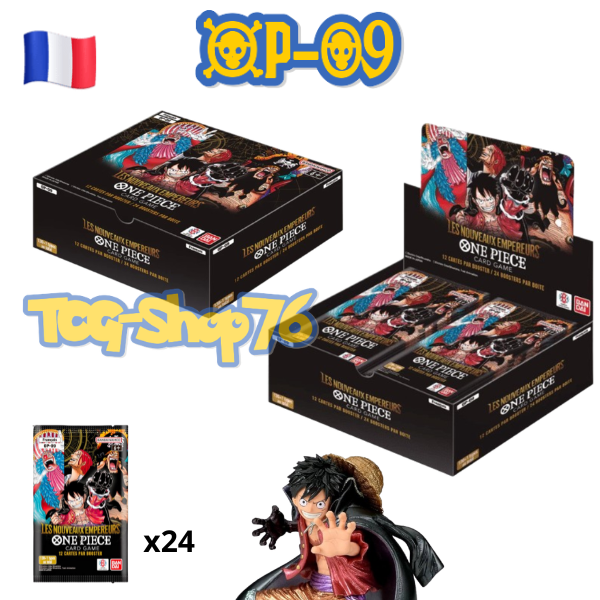 One Piece Card Game OP-09 Les Nouveaux Empereurs – Display 24 Boosters (FR)