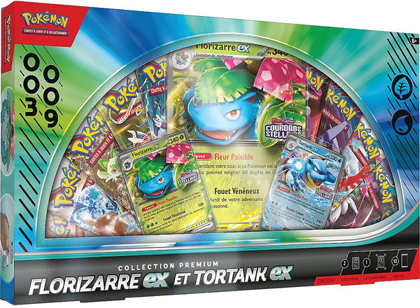 Coffret Pokémon Florizarre EX et Tortank EX(FR) — 10 boosters + carte Jumbo — Neuf & scellé