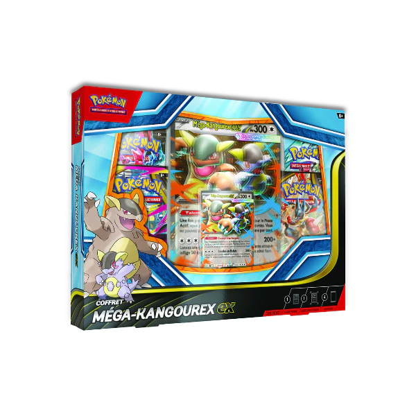 Coffret Pokémon Méga-Kangourex EX (FR) — 4 boosters + carte Jumbo — Neuf & scellé