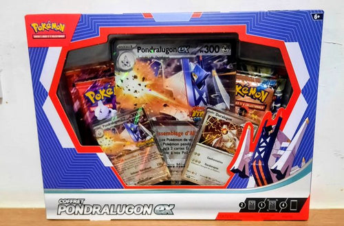 Coffret Pokémon Pondralugon ex (FR) — 4 boosters + carte Jumbo — Neuf & scellé